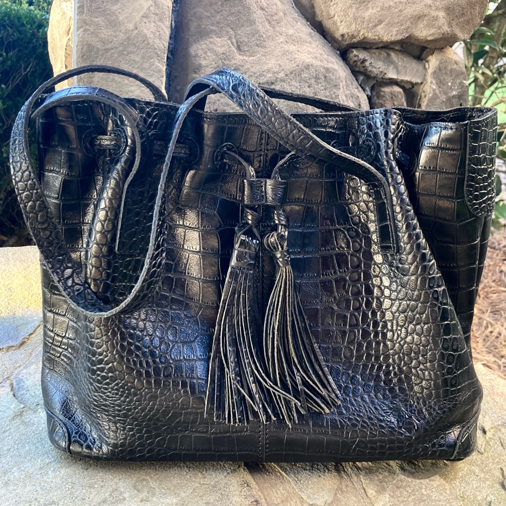 Patricia Nash. Croc Embossed Leather Tote.